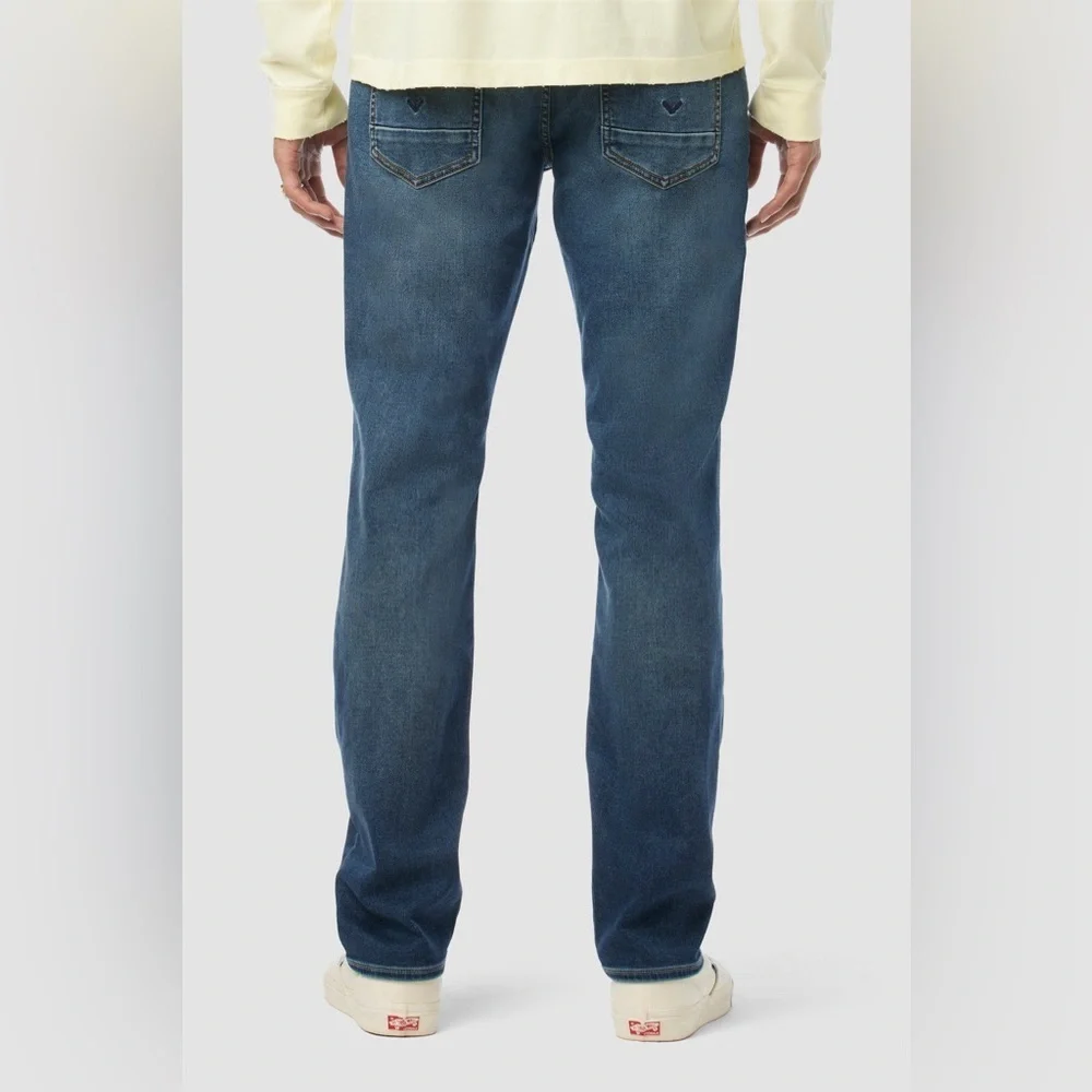 Hudson Men’s Blake Slim Straight Dark Blue Jeans, Size 38x28